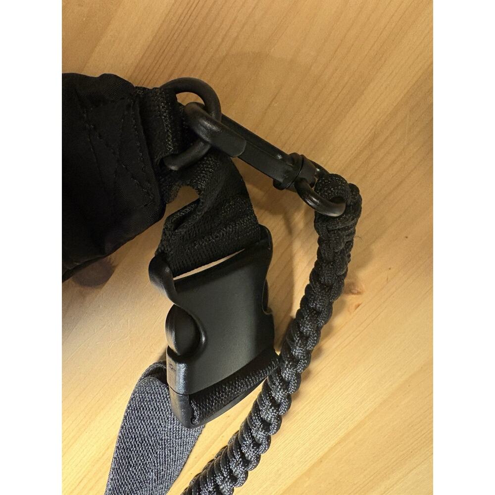 BEIS x Revolve Black Nylon Waist Pack 2 Zipper Pockets Adjustable Strap - Picture 3 of 8